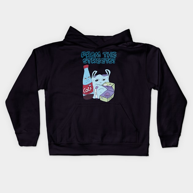 From The Streets! Garbage Gang From The Block (Night Version) Kids Hoodie by JonnyVsTees